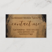 Luxury Black en Bronze Mobile Spray Tan Visitekaartje (Achterkant)