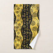 Luxury Black en Gold African Pattern Bad Handdoek (Handdoek)