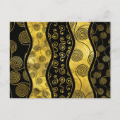 Luxury Black en Gold African Pattern Briefkaart (Voorkant)