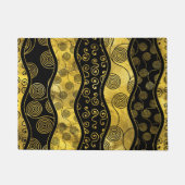 Luxury Black en Gold African Pattern Deurmat (Voorkant)