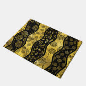 Luxury Black en Gold African Pattern Deurmat (Schuin)