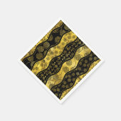 Luxury Black en Gold African Pattern Servetten (Hoek)