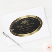 Luxury Black en Gold Brown Product Labels Logo (Envelop)
