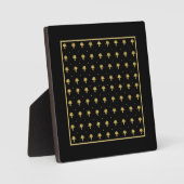 Luxury Black en Gold  Damask-patroon Fotoplaat (Voorkant)