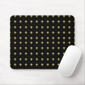Luxury Black en Gold  Damask-patroon Muismat (Met muis)