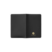 Luxury Black en Gold-gepersonaliseerd monogram Pocket Moleskine Notitieboekje (Geopend)