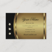Luxury Black en Gold met mousserende neushoorns Visitekaartje (Achterkant)
