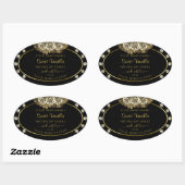 Luxury Black en Gold Product Label Rozen Diamonds (Vel)