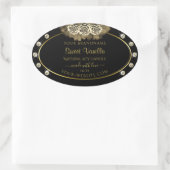 Luxury Black en Gold Product Label Rozen Diamonds (Tas)