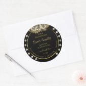 Luxury Black en Gold Product Label Rozen Diamonds (Envelop)