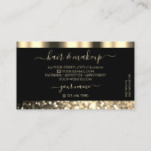 Luxury Black en Gold Sparking Glitter Glamoureus Visitekaartje (Achterkant)