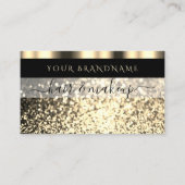 Luxury Black en Gold Sparking Glitter Glamoureus Visitekaartje (Voorkant)