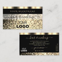 Luxury Black en Gold Sparking Glitter met Logo