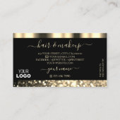 Luxury Black en Gold Sparking Glitter met Logo Visitekaartje (Achterkant)