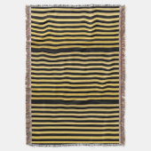 Luxury Black en Gold Throw Blanket - Zacht en fijn Deken (Voorkant Verticaal)