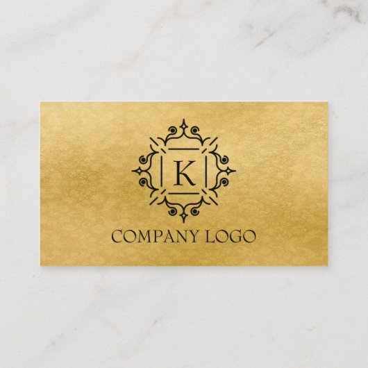 Luxury Black en Gold Visitekaartje (Achterkant)