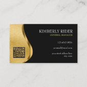Luxury Black en Gold Visitekaartje (Voorkant)