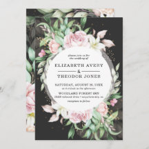 Luxury Black en Pink Floral Wedding