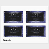 Luxury Black en Royal Blue Glitter Product Labels (Vel)