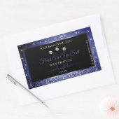 Luxury Black en Royal Blue Glitter Product Labels (Envelop)