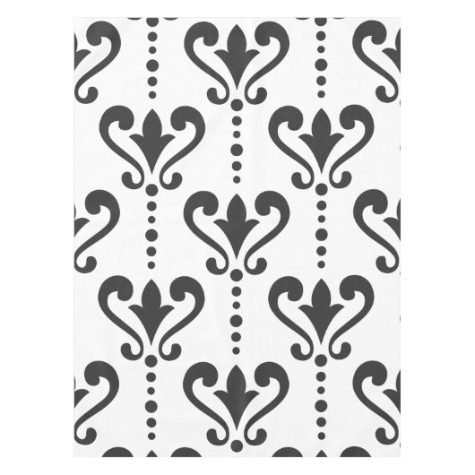 Luxury Black en White Damask Tafelkleed (Voorkant)