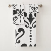 Luxury Black en White, persoonlijk Bad Handdoek (Insitu)