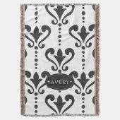 Luxury Black en White, persoonlijk Deken (Voorkant Verticaal)
