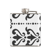 Luxury Black en White, persoonlijk Heupfles (Achterkant)