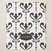 Luxury Black en White, persoonlijk Sherpa Deken (Voorkant)