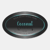 Luxury Black en White Product Labels Blauwgroen Li (Voorkant)