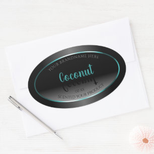 Luxury Black en White Product Labels Blauwgroen Li