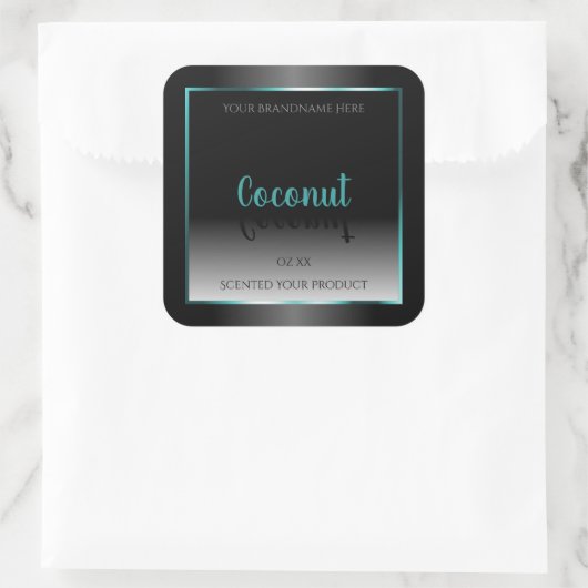 Luxury Black en White Product Labels Blauwgroen Li (Tas)