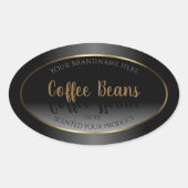 Luxury Black en White Product Labels Gold Lijst (Voorkant)