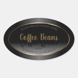 Luxury Black en White Product Labels Gold Lijst