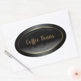 Luxury Black en White Product Labels Gold Lijst