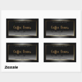 Luxury Black en White Product Labels Gold Lijst (Vel)