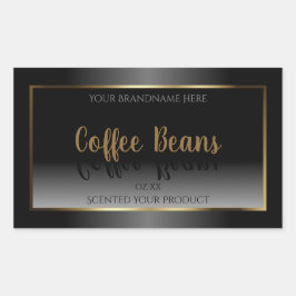 Luxury Black en White Product Labels Gold Lijst