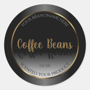 Luxury Black en White Product Labels Gold Lijst