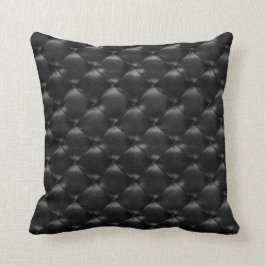 Luxury Black Glam Tufed Leather Opulent Glam Kussen