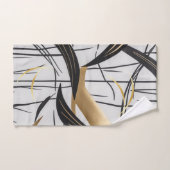 Luxury Black & Gold Abstract Line Towel Set Bad Handdoek (Handdoek)