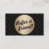 Luxury Black & Gold Beauty Salon Referral (Voorkant)