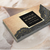 Luxury Black & Gold Beauty Salon Spa Visitekaartje