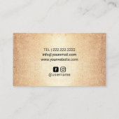 Luxury Black & Gold Beauty Salon Spa Visitekaartje (Achterkant)