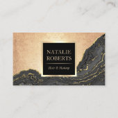 Luxury Black & Gold Beauty Salon Spa Visitekaartje (Voorkant)
