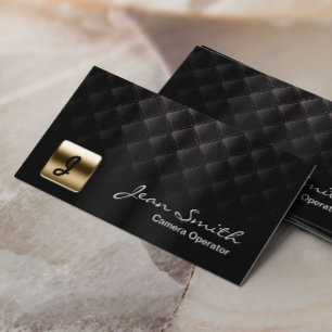 Luxury Black & Gold Camera Operator Visitekaartje