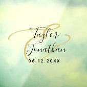 Luxury Black & Gold Classy Custom Wedding Raamsticker (Vel 3)