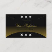 Luxury Black Gold Decor met mousserende diamanten Visitekaartje (Voorkant)