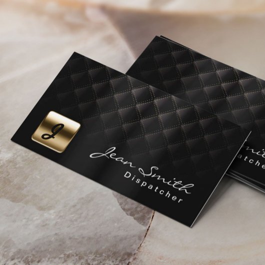 Luxury Black & Gold Dispatcher Visitekaartje