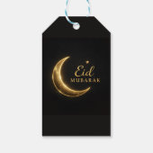 Luxury Black & Gold Eid Mubarak Stickers– Elegant Cadeaulabel (Achterkant)