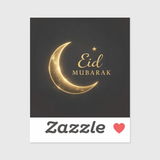 Luxury Black & Gold Eid Mubarak Stickers– Elegant Sticker (Vel)